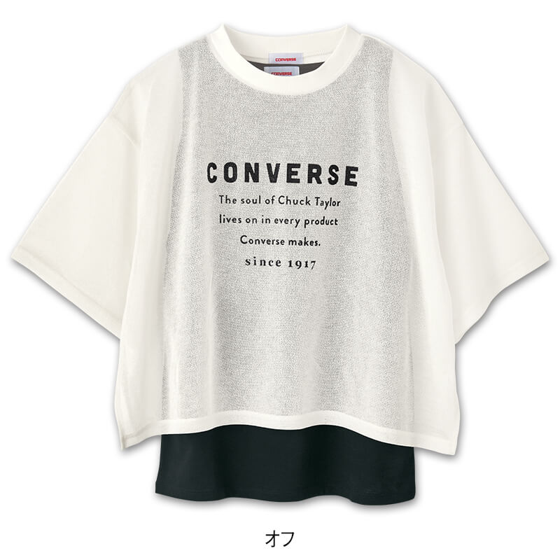 ＜CONVERSE＞サラッと透かし編みプルオーバー＆タンクトップ