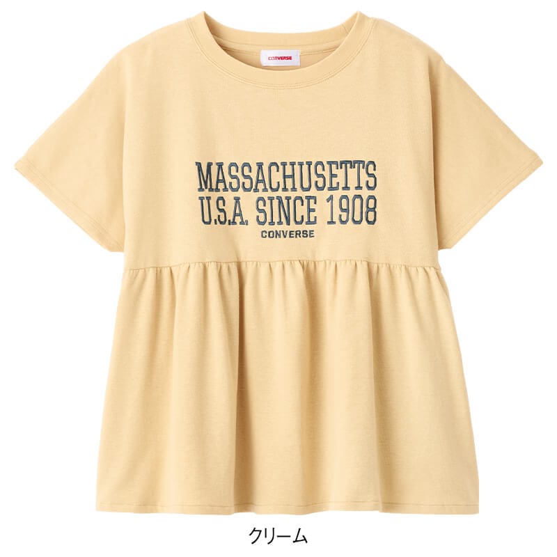 ＜CONVERSE＞切替えギャザーTシャツ