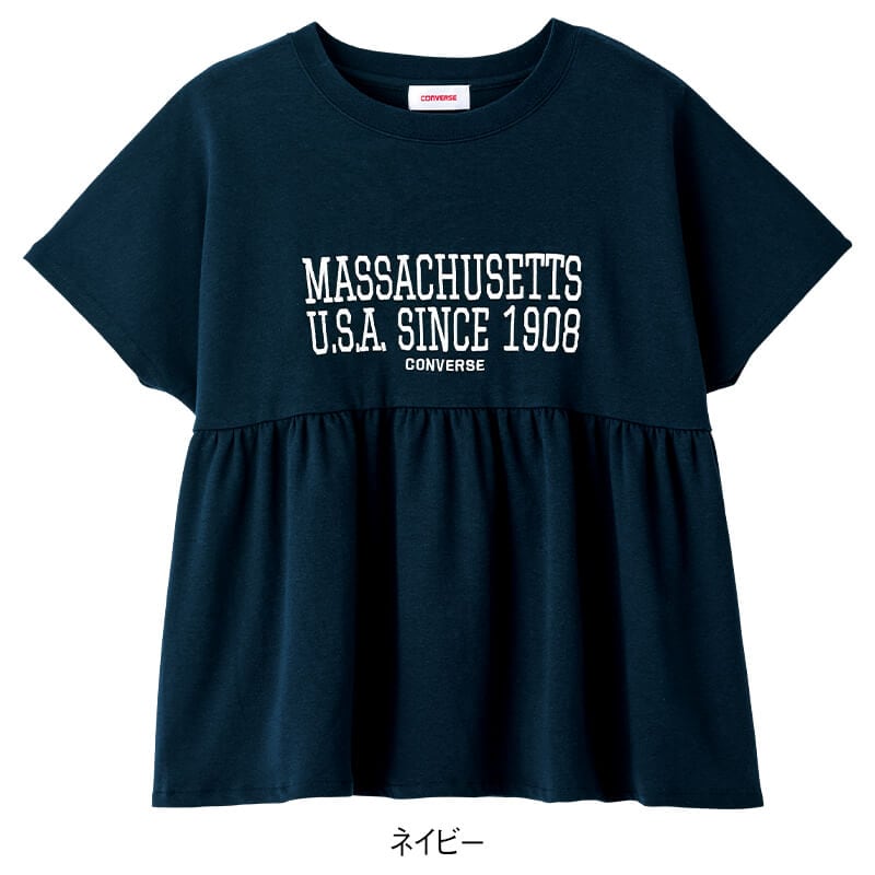 ＜CONVERSE＞切替えギャザーTシャツ