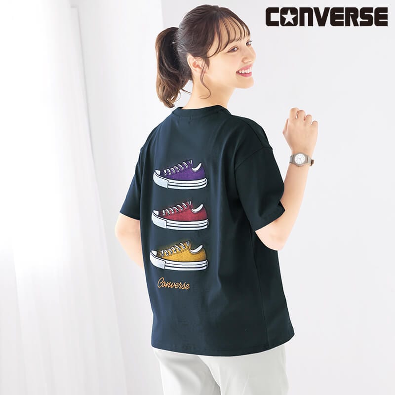 ＜CONVERSE＞シューズ刺繍Tシャツ