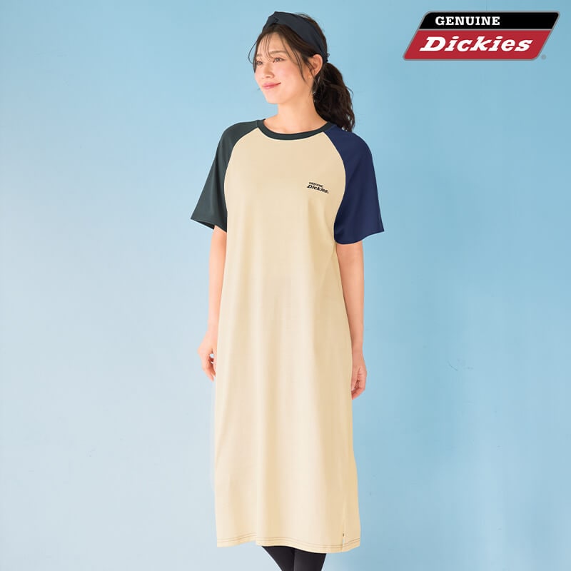 ＜GENUINE Dickies＞天竺ラグラン袖マキシワンピース