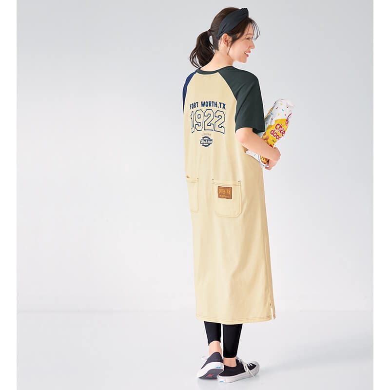 ＜GENUINE Dickies＞天竺ラグラン袖マキシワンピース