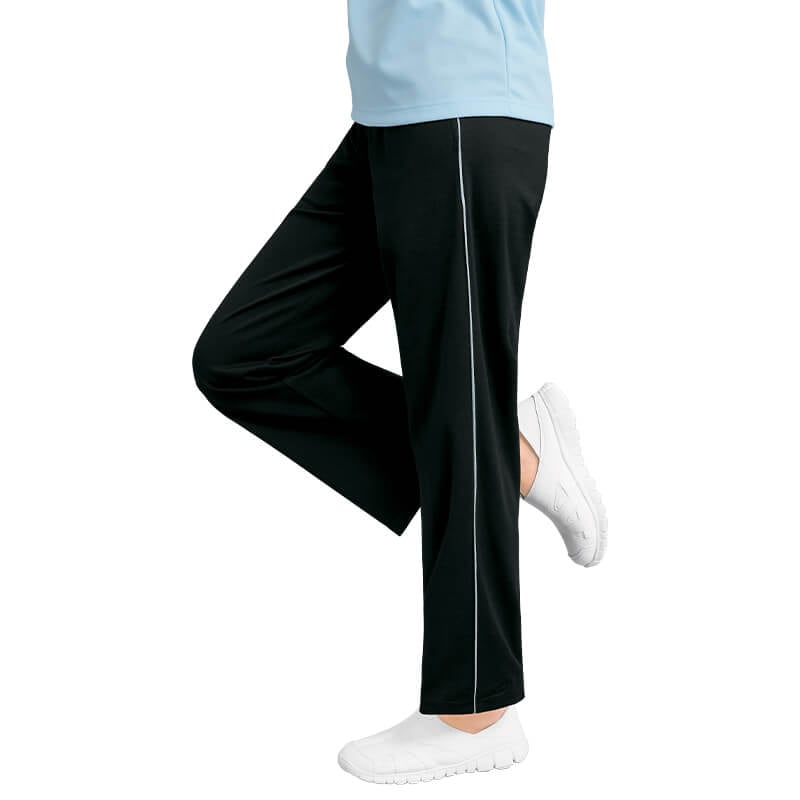 吸水速乾 ドライ裏メッシュ脇パイピングロングパンツ