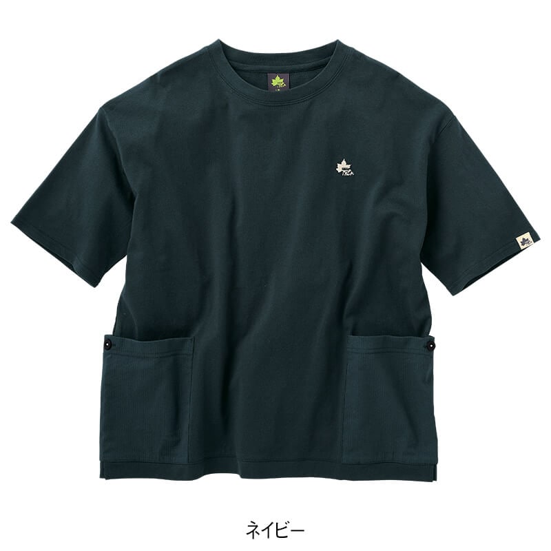 ＜LOGOS Park＞空紡天竺布帛ポケット半袖Tシャツ