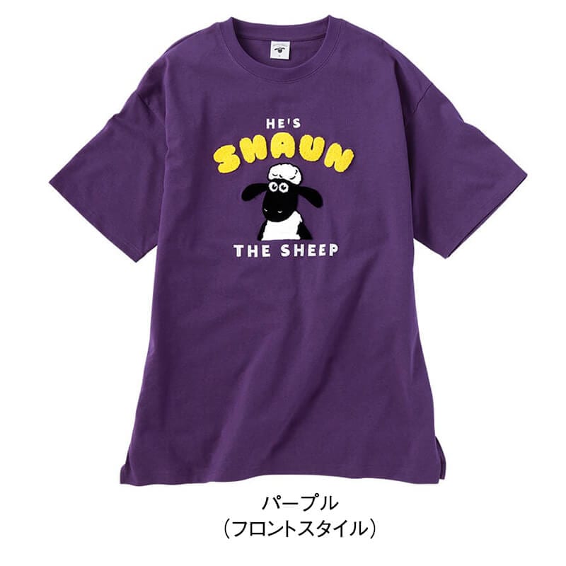 ＜ひつじのショーン＞天竺半袖さがら刺繍Tシャツ