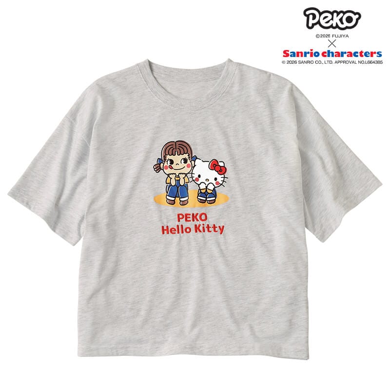 ＜Peko×サンリオキャラクターズ＞天竺半袖ワイドTシャツ