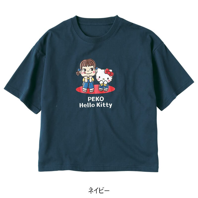 ＜Peko×サンリオキャラクターズ＞天竺半袖ワイドTシャツ