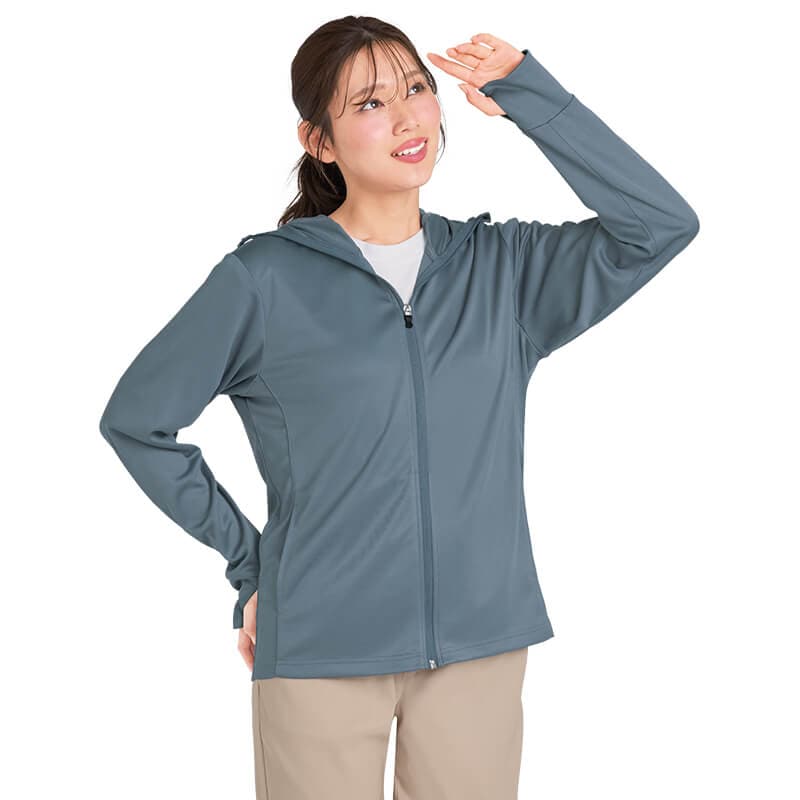 吸汗速乾 ソフトメッシュUVパーカー