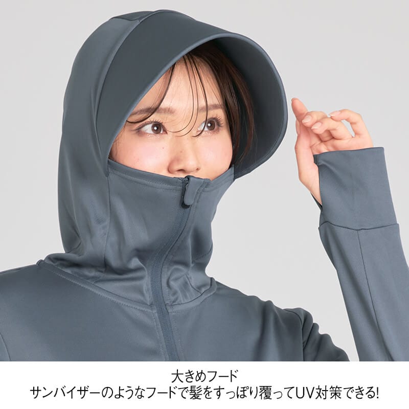 吸汗速乾 ソフトメッシュUVパーカー