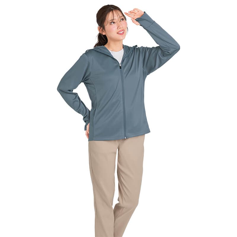 吸汗速乾 ソフトメッシュUVパーカー