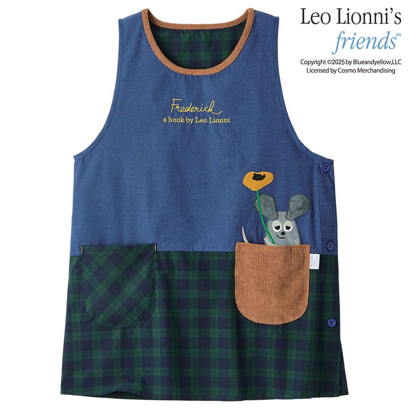 ＜レオ.レオニズ フレンズ＞アップリケ刺繍エプロン