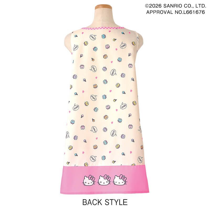 ＜サンリオキャラクターズ＞ハローキティ オーロラ刺繍アップリケエプロン