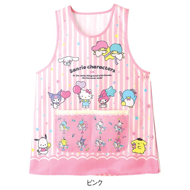 ＜サンリオキャラクターズ＞キャラMIXストライププリントエプロン