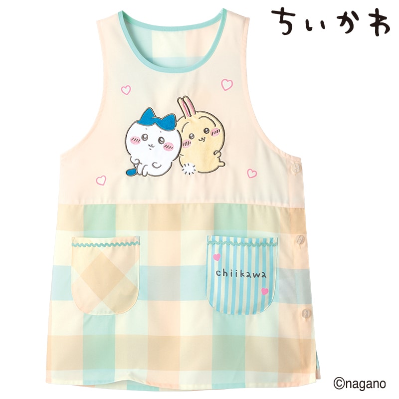 ＜ちいかわ＞ハチワレとうさぎアップリケエプロン