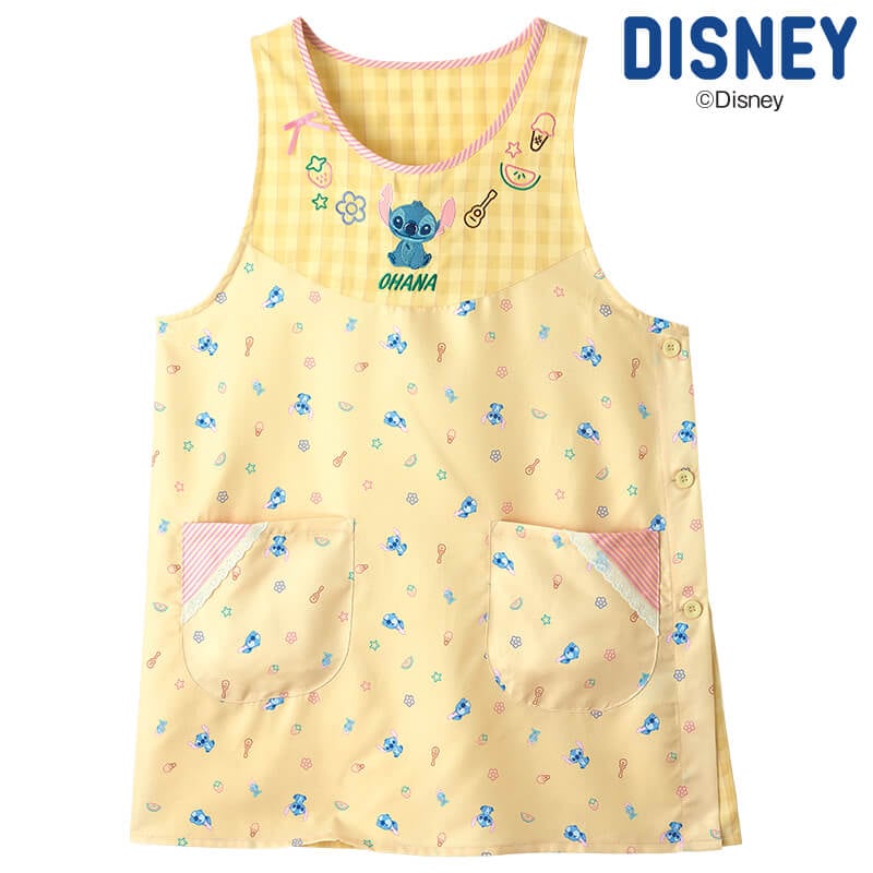 ＜ディズニー＞スティッチ/総柄エプロン