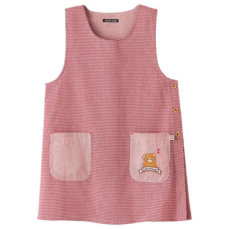 ギンガムチェックアニマルエプロン