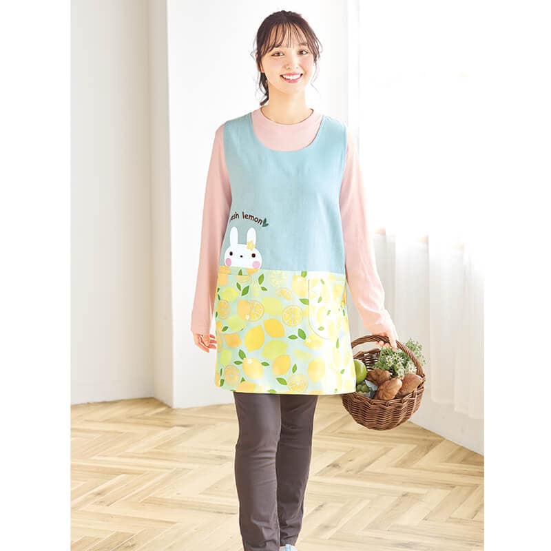 ウエスト切替えアニマルエプロン