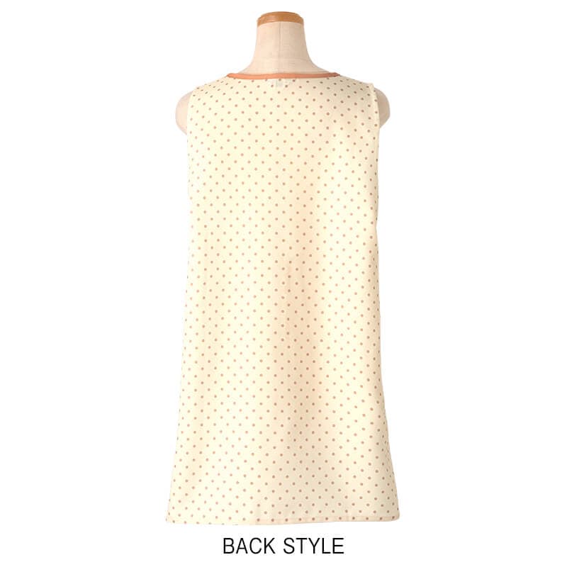 ひょっこりうさぎドットエプロン