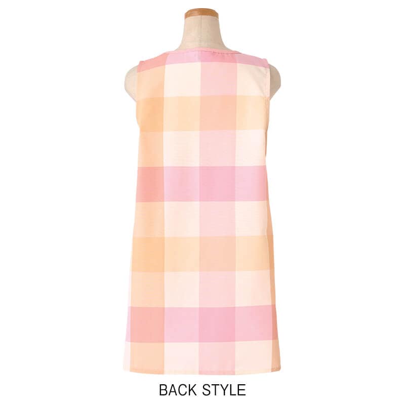 アニマルプリントチェック柄エプロン