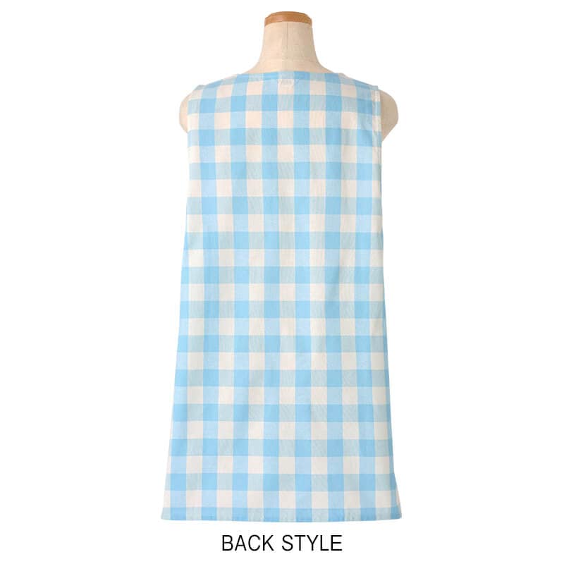 くまハートチェックエプロン