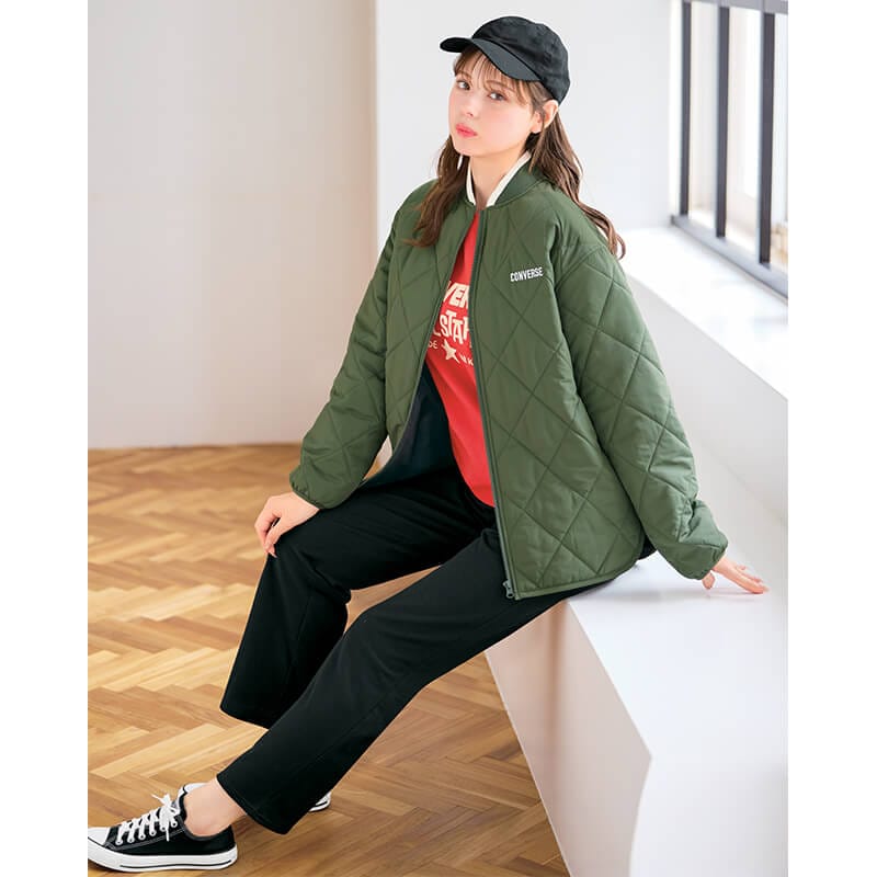 <CONVERSE>デュスポ中綿入りキルトジャケット
