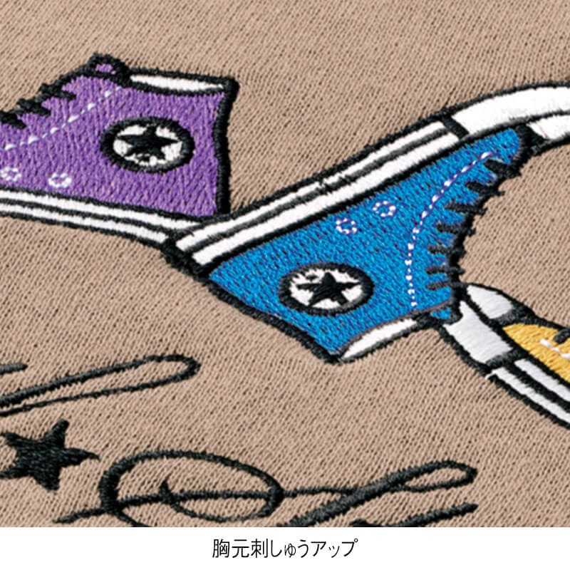 <CONVERSE>袖ボア裏起毛スウェット