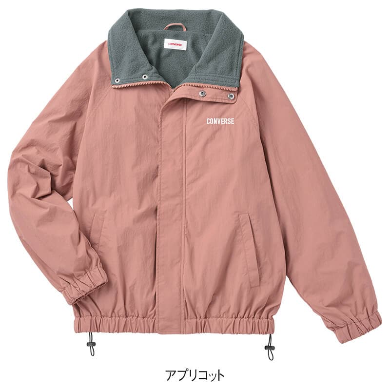 <CONVERSE>ナイロン裏フリーススタンドブルゾン