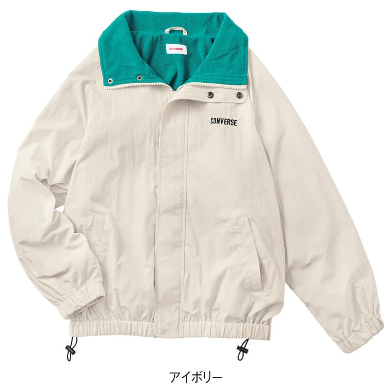 <CONVERSE>ナイロン裏フリーススタンドブルゾン
