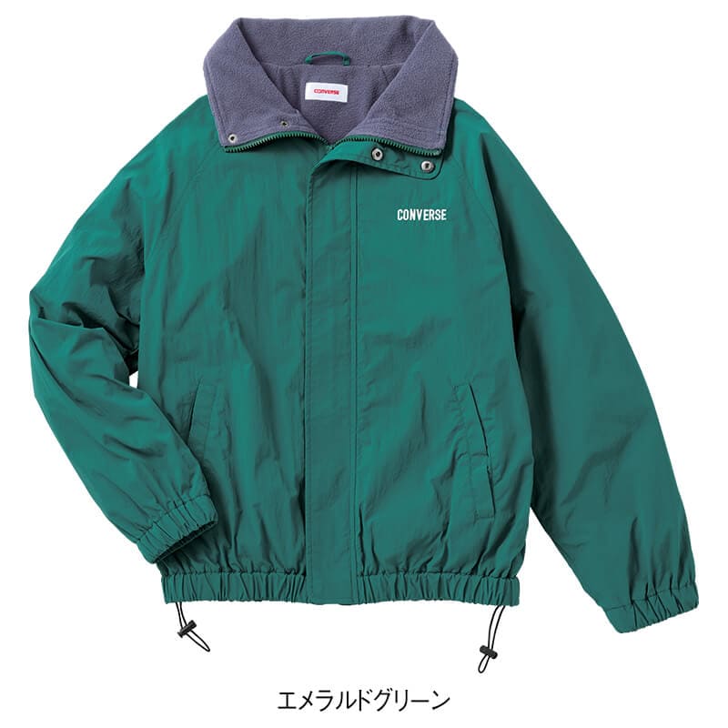 <CONVERSE>ナイロン裏フリーススタンドブルゾン