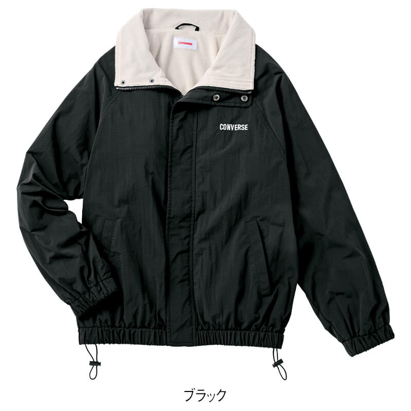 <CONVERSE>ナイロン裏フリーススタンドブルゾン