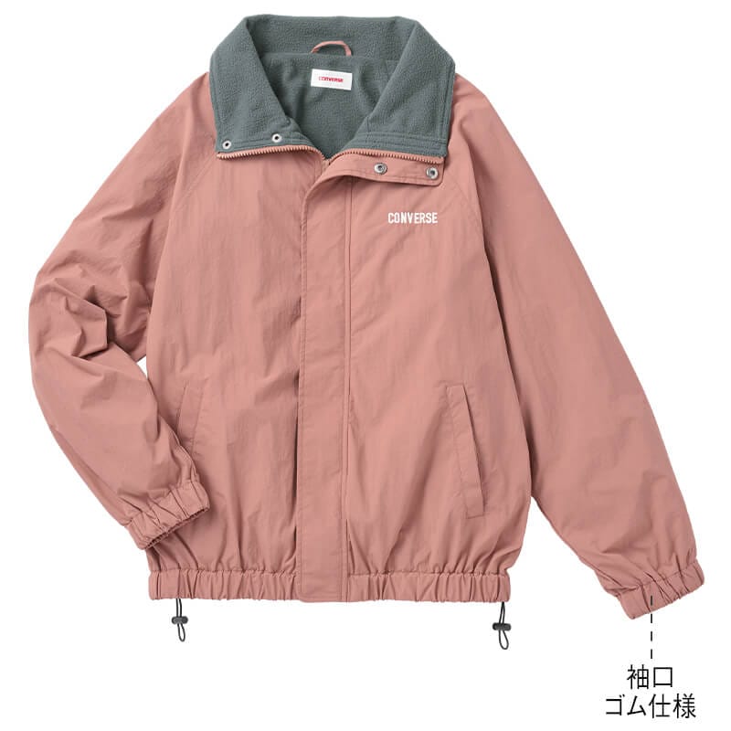 <CONVERSE>ナイロン裏フリーススタンドブルゾン