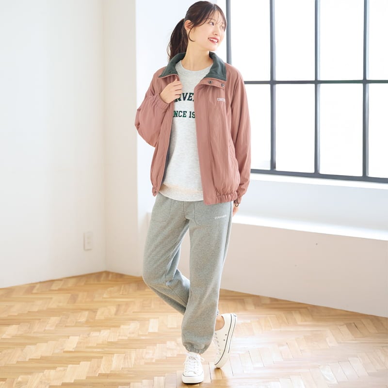 <CONVERSE>立体ロゴ裏起毛スウェット
