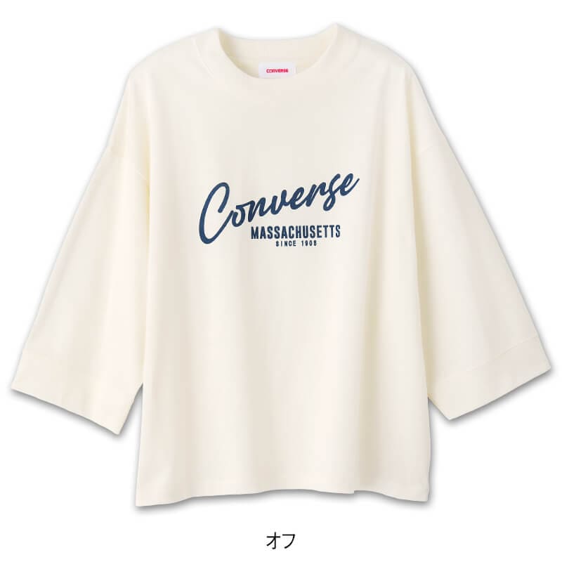 <CONVERSE>天竺8分袖ワイドTシャツ