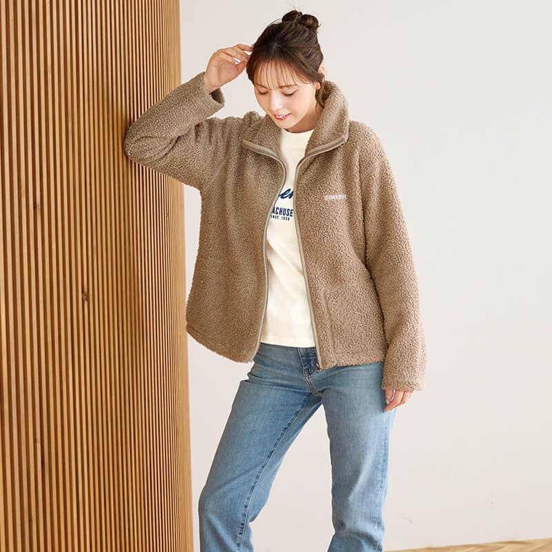<CONVERSE>天竺8分袖ワイドTシャツ