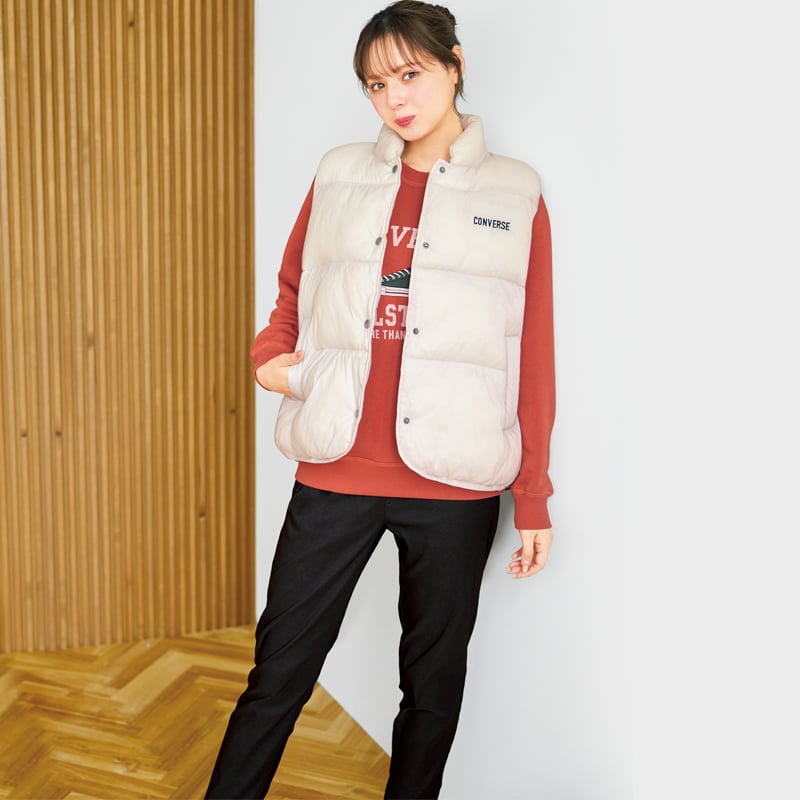 <CONVERSE>機能中綿使いスタンドベスト