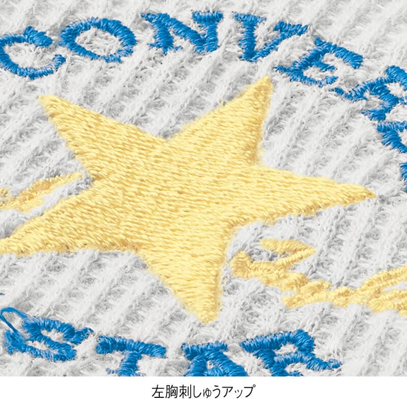 <CONVERSE>クロップドスリーブワッフルTシャツ
