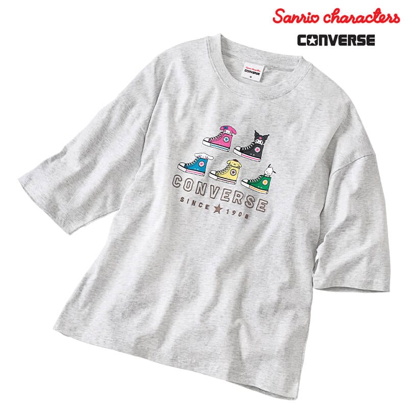 <コンバース×サンリオキャラクターズ>天竺5分袖Tシャツ