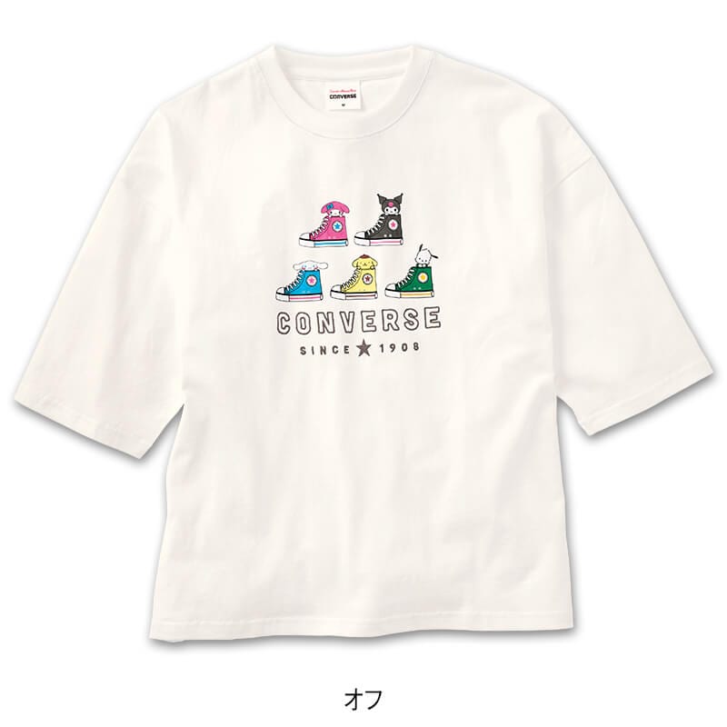 <コンバース×サンリオキャラクターズ>天竺5分袖Tシャツ