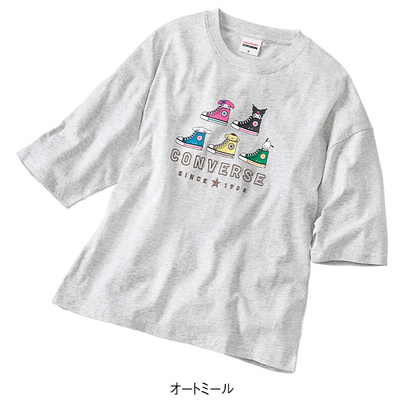 <コンバース×サンリオキャラクターズ>天竺5分袖Tシャツ