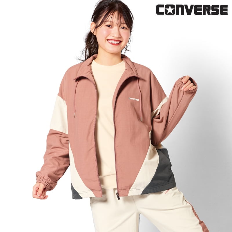 ＜CONVERSE＞撥水ナイロンタスラン裏メッシュ配色ジャケット