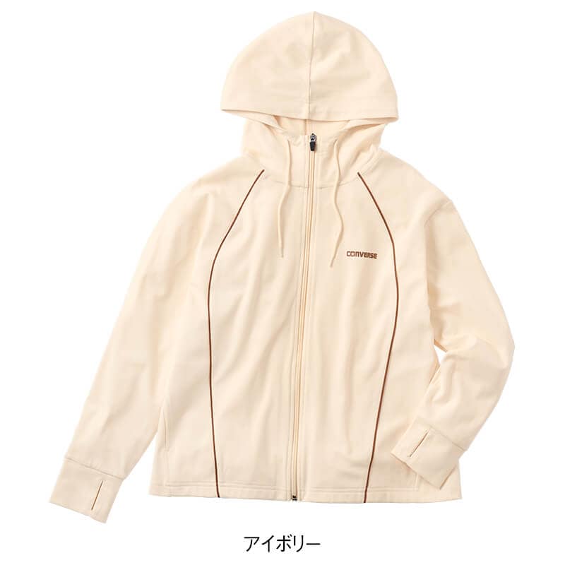 ＜CONVERSE＞吸汗速乾 カットツイルパイピングZIPパーカー