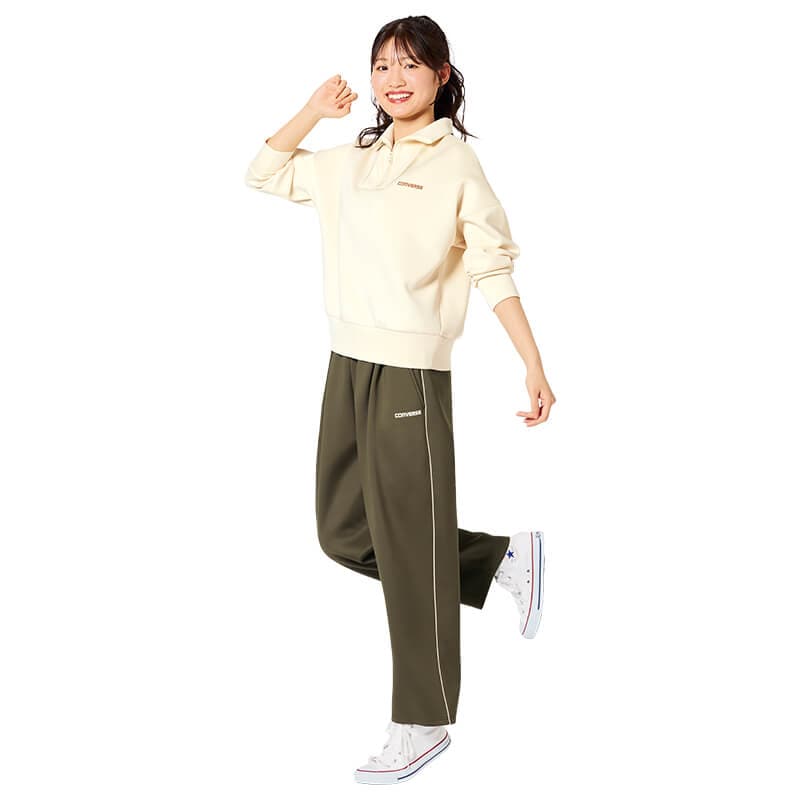 <CONVERSE>マルチストレッチハーフZIPトレーナー