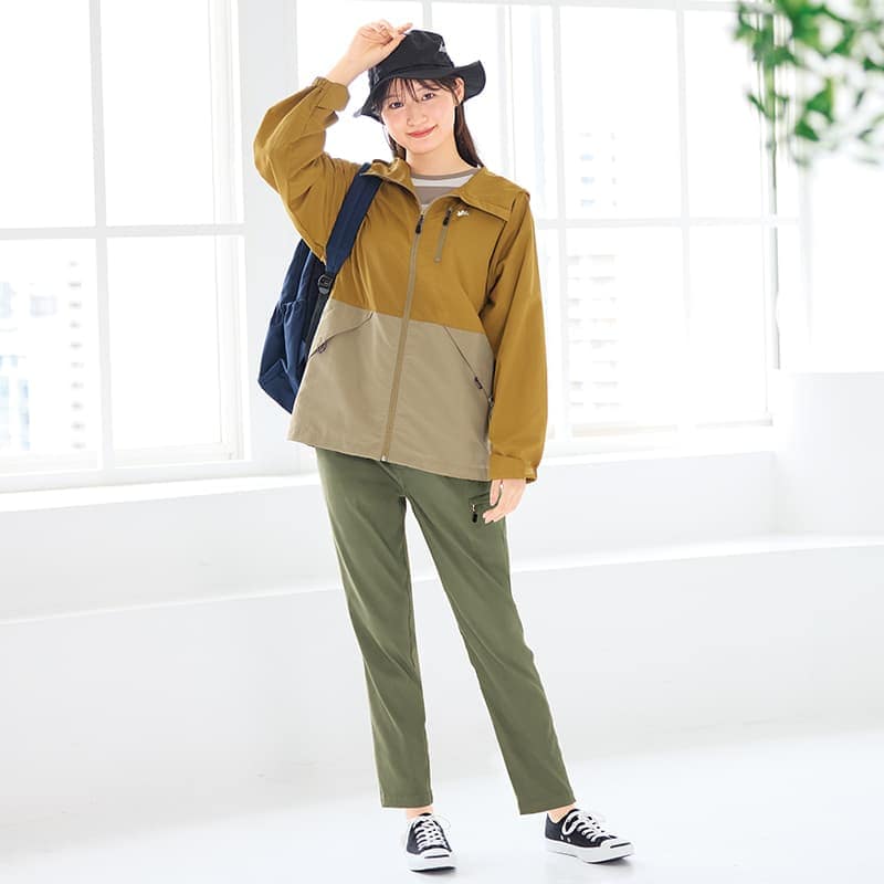 <LOGOS Park>裏起毛ストレッチテーパードパンツ