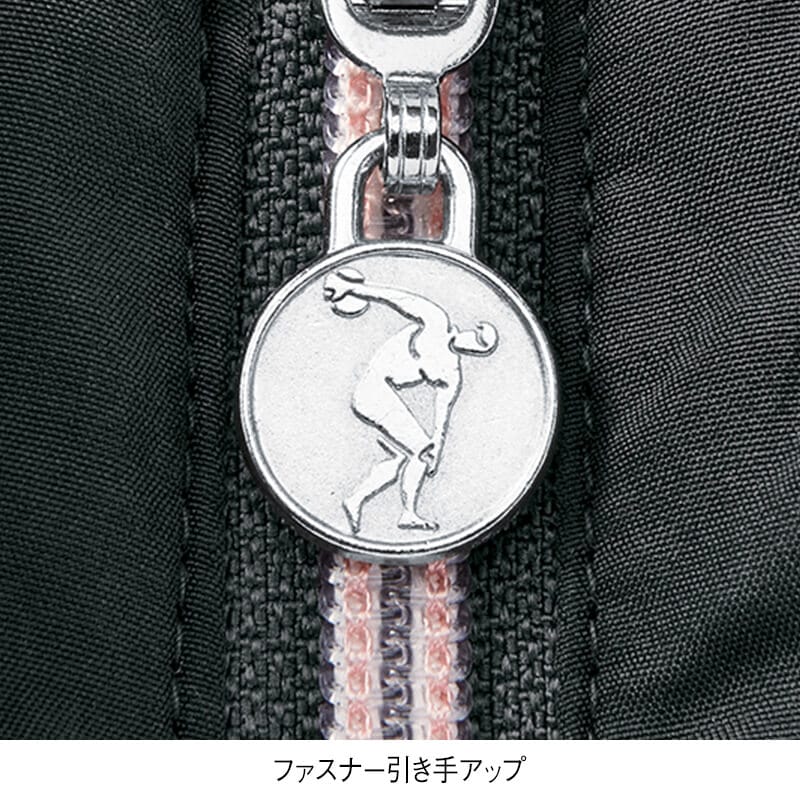 <DISCUS>ニードルボーダーフリースハーフZIP