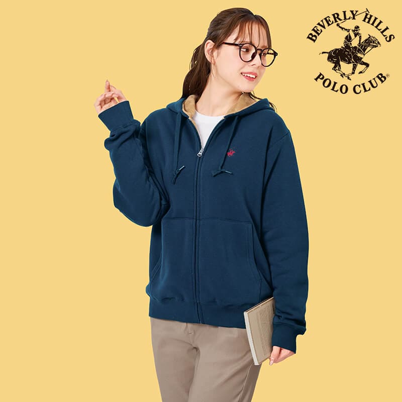 <BEVERLY HILLS POLO CLUB>裏シャギーフルジップパーカー