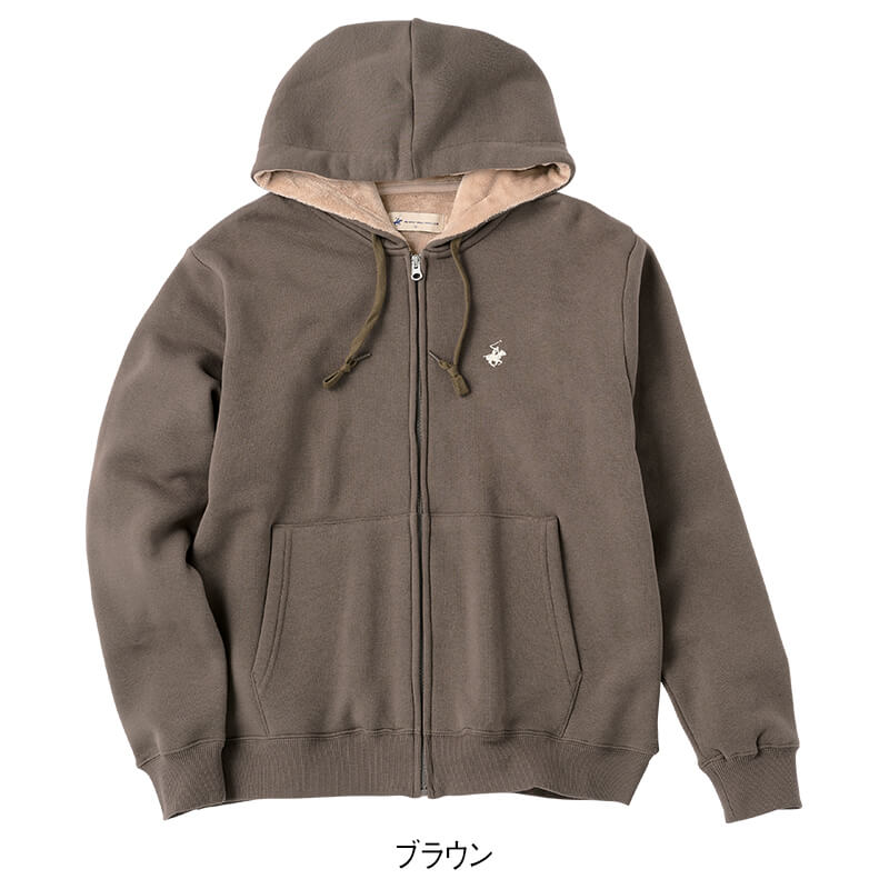 <BEVERLY HILLS POLO CLUB>裏シャギーフルジップパーカー