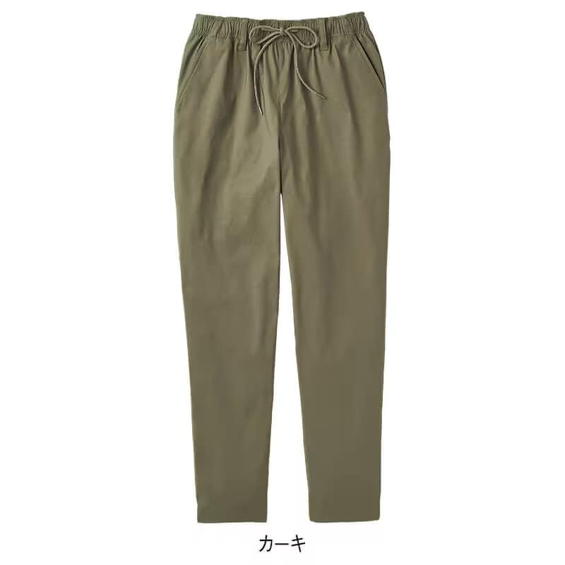 綿タッチ裏起毛 横ストレッチテーパードパンツ