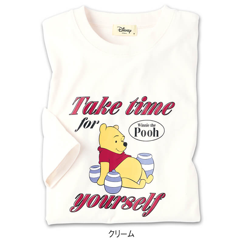 <ディズニー>くまのプーさん天竺7分袖Tシャツ