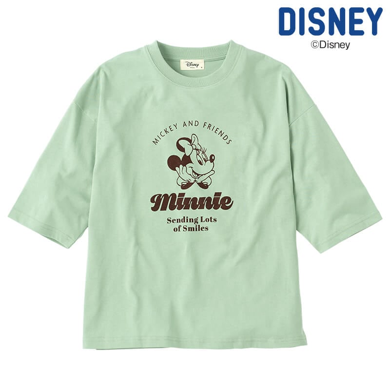 ＜ディズニー＞天竺5分袖WIDETシャツ