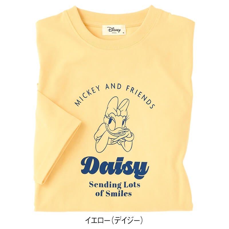 ＜ディズニー＞天竺5分袖WIDETシャツ